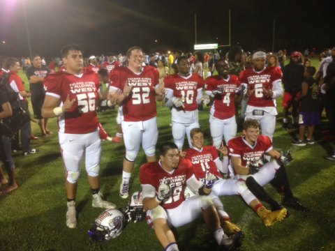 LHS players (from left to right) Damien Czares, Mitchell Foote, Roger Wilson, Trey Perryman, Reggie Davis, (sitting) Kyle Jue, Login Ahlin, and A.J. Bow.